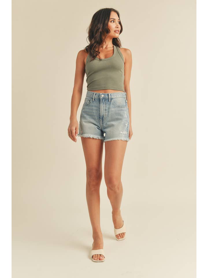 JUST BLACK DENIM - Wholesale Shorts – Women’s - BH403N - LT - Distressed Short