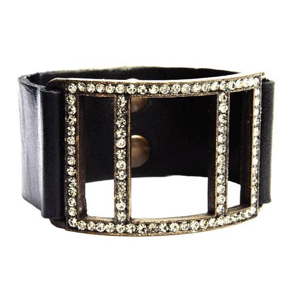 Open Crystal Lined Square Bracelet for wholesale by Rebel Designs Accessories