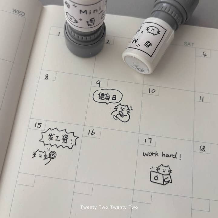 LULUFUNSTUDIO – wholesale Rubber/decorative stamp – Twenty Two | Mini Portable Photosensitive Seal 1.04