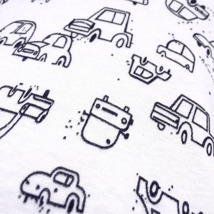 Knotty Kid – wholesale Pyjamasset - Barn – Barn bomull pyjamas grå bilar PJs Jammies Set