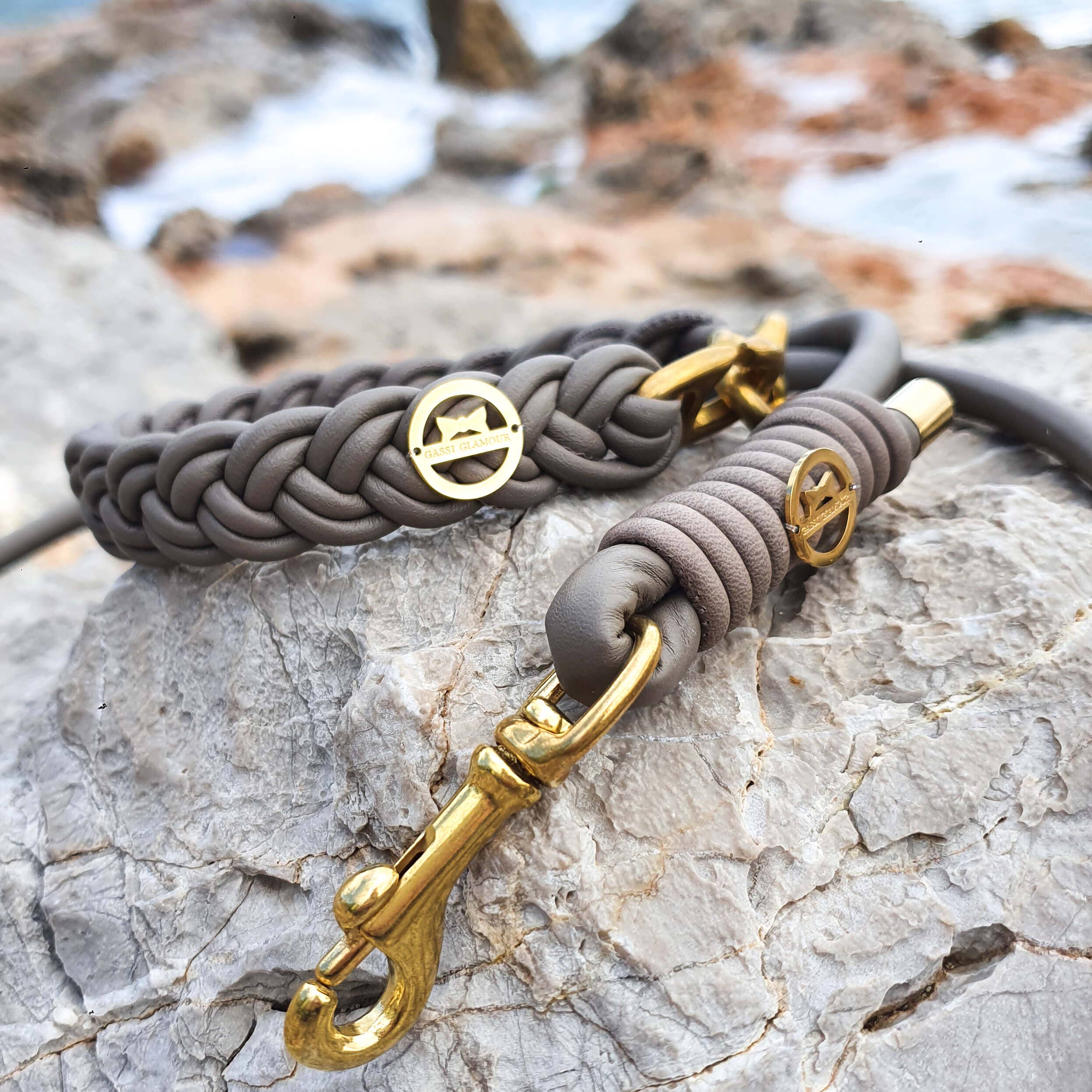 GASSI GLAMOUR - Wholesale Pet Leash - Dog - Taupe Leash4