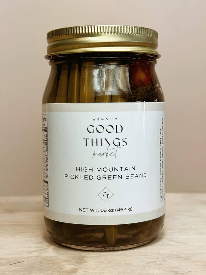 High Mountain Pickled Green Beans for wholesale by Wendi’s Good Things Market