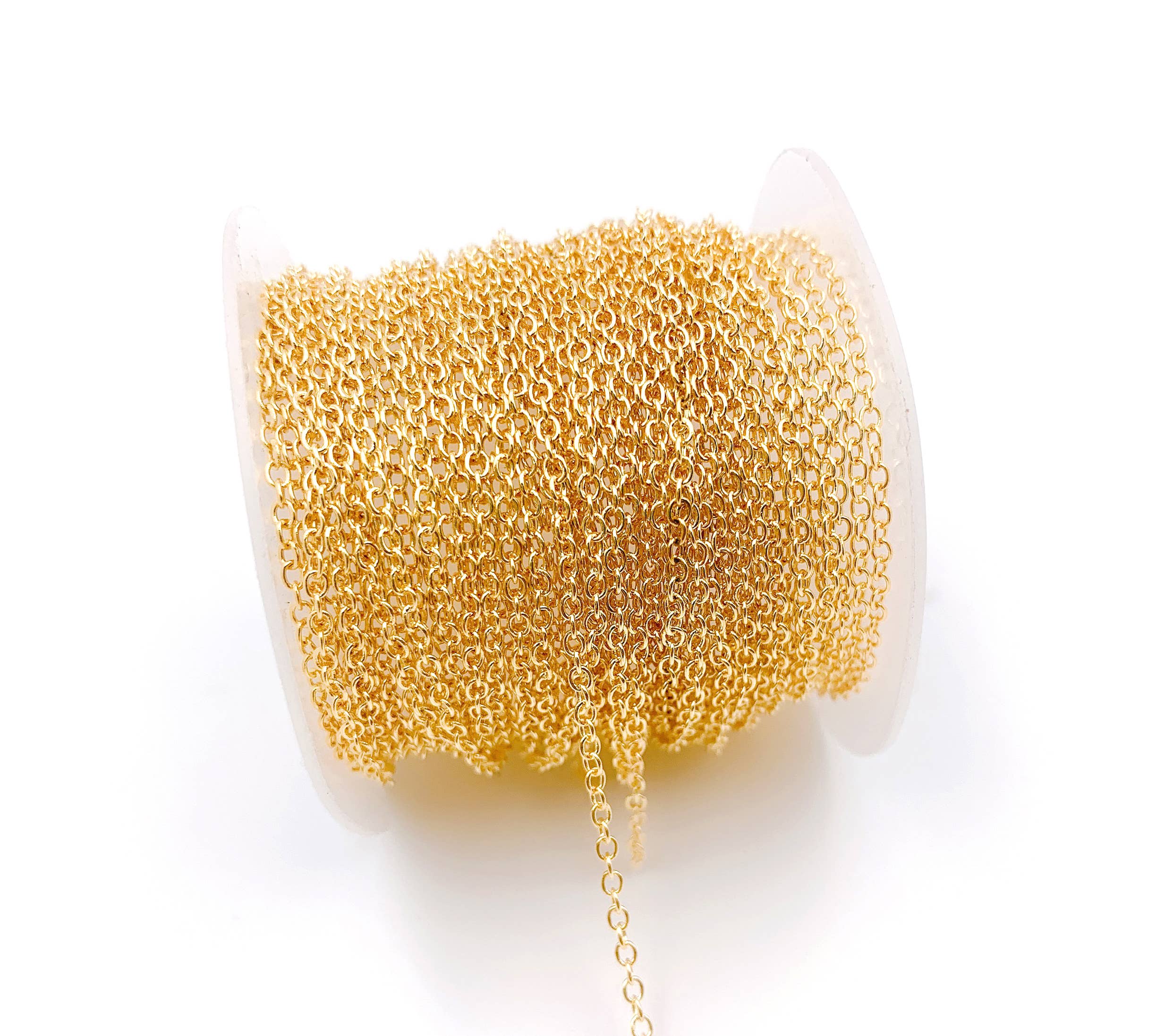 Beads Creation - Wholesale Craft Supplies - Rolo Cable Chain by Foot, Oval Link Chain, CH1220