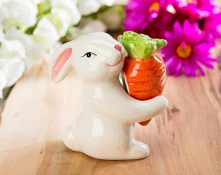 Abbott - Wholesale Salt & Pepper Shaker Set - Bunny&Carrot Salt&Pepper-3.5"H-14552