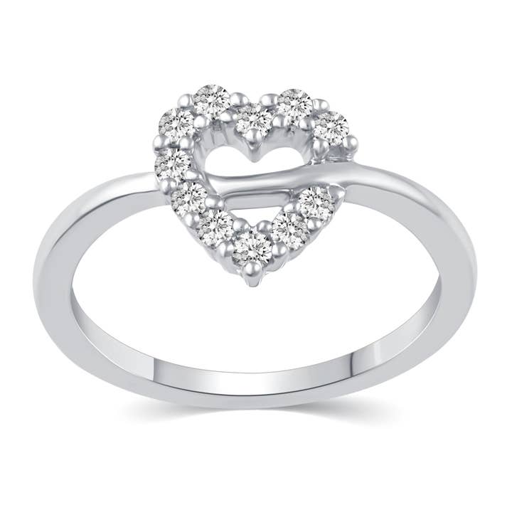 Open Heart Love Ring in 925 Sterling Silver for wholesale by Prime and Pure