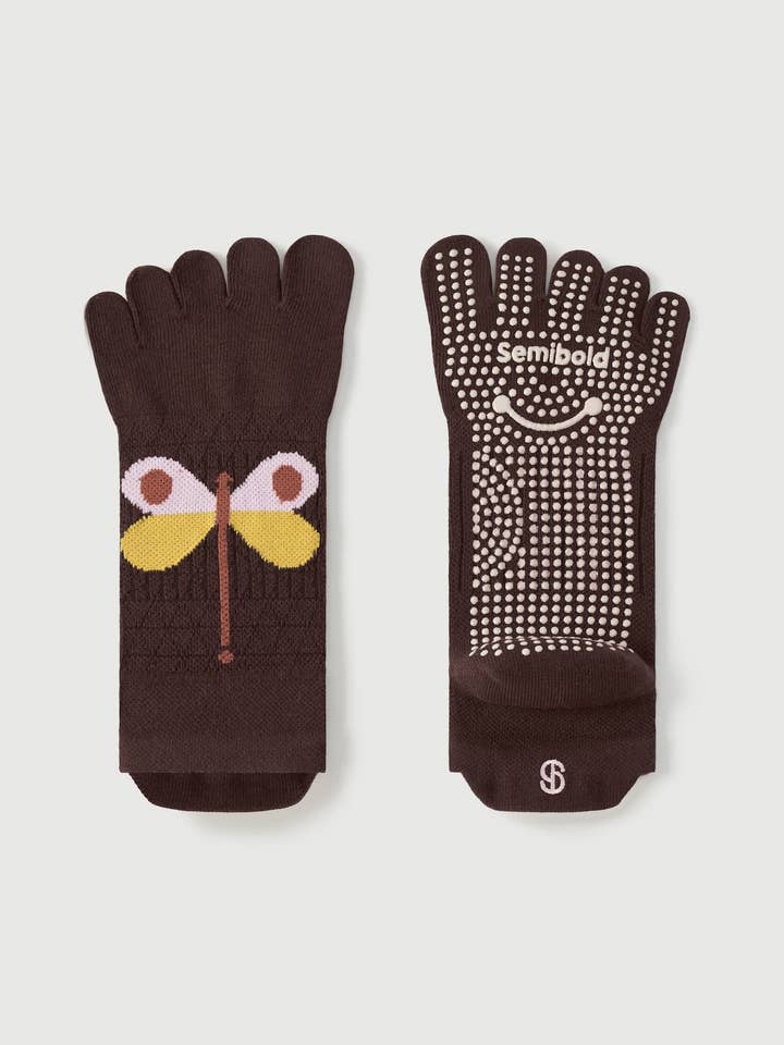 Semibold Dragonfly Grip Toe Socks for wholesale by Semibold