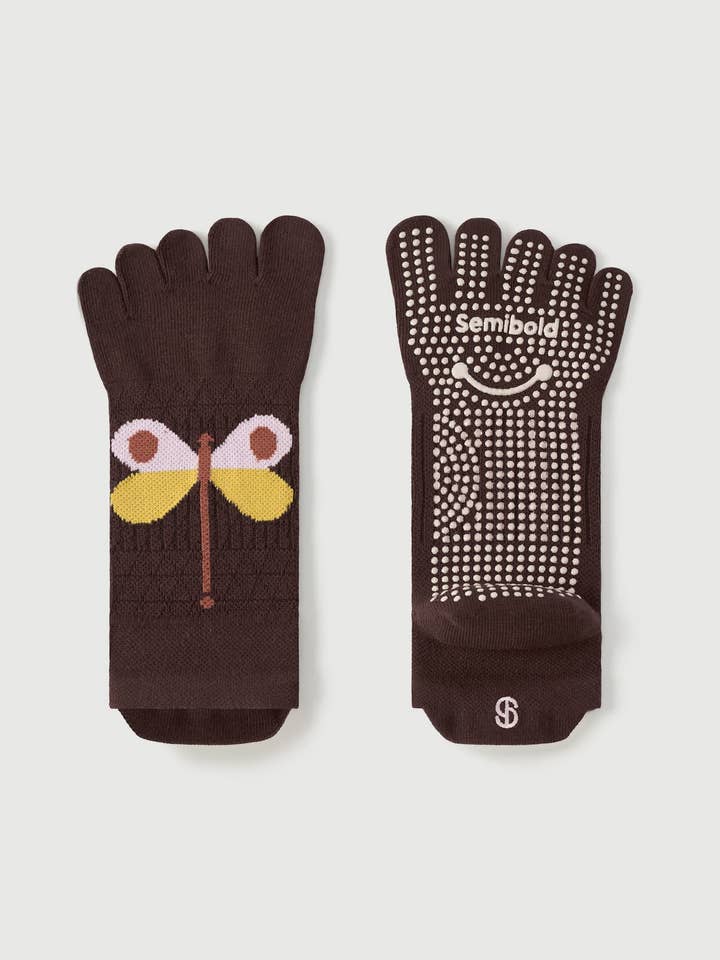 Semibold Dragonfly Grip Toe Socks for wholesale by Semibold