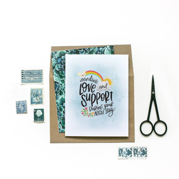 The Noble Paperie – Großhandel Babykarte – Love + Support | Inspirierende Unterstützungskarte für Neugeborene auf der NICU2