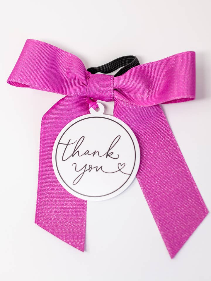 Bottle Bow + Gift Tag™ - bedankt Heart voor wholesale door Wrapido!