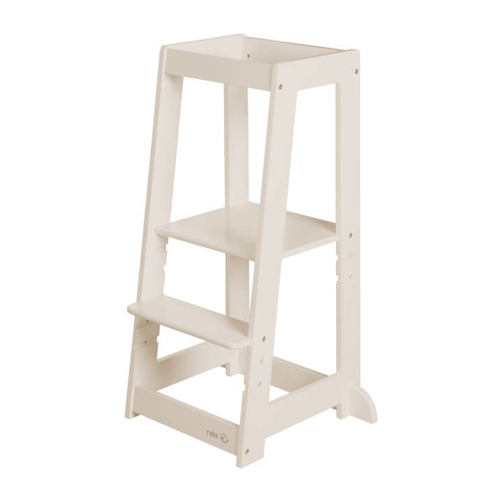 ROBA Monti Step Learning Tower efter Montessori, højdejusterbar, Cashmere for engroshandel hos roba kids
