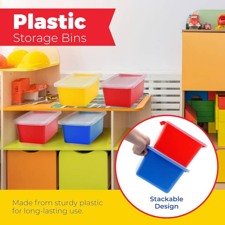 4E's Novelty - Wholesale Storage Bin - Stackable Storage Bins - Cubby Storage Organizers - 3 pcs3