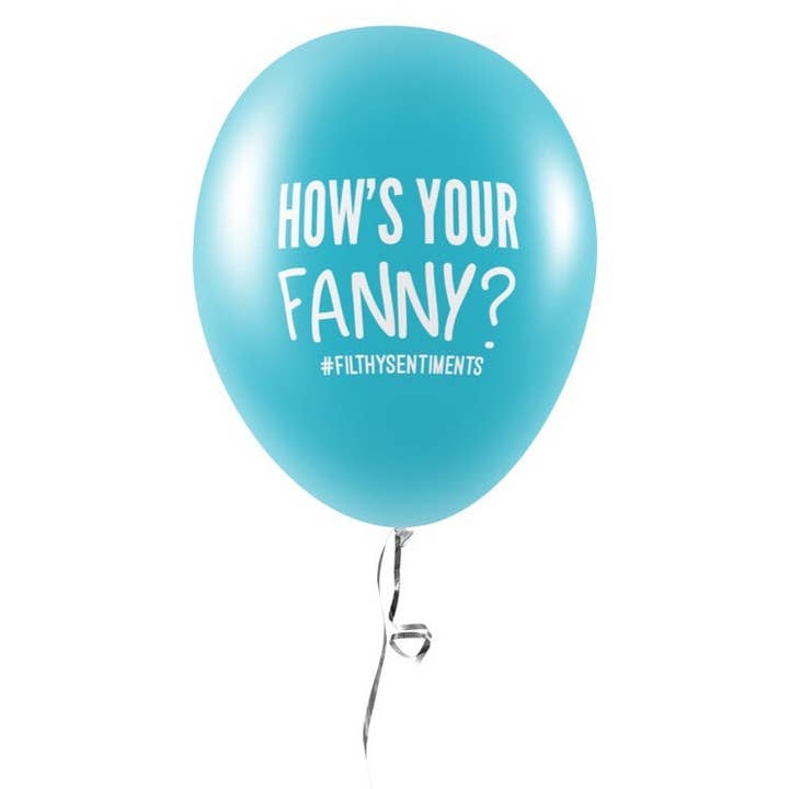 How'S Your Fanny? Balloons (Pack Of 5) for wholesale by Filthy Sentiments