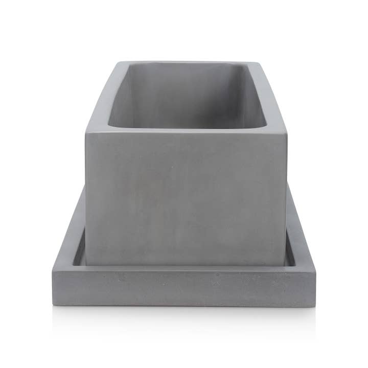 Port Living Co. - Wholesale Planter Box - Concrete Rectangle Planter