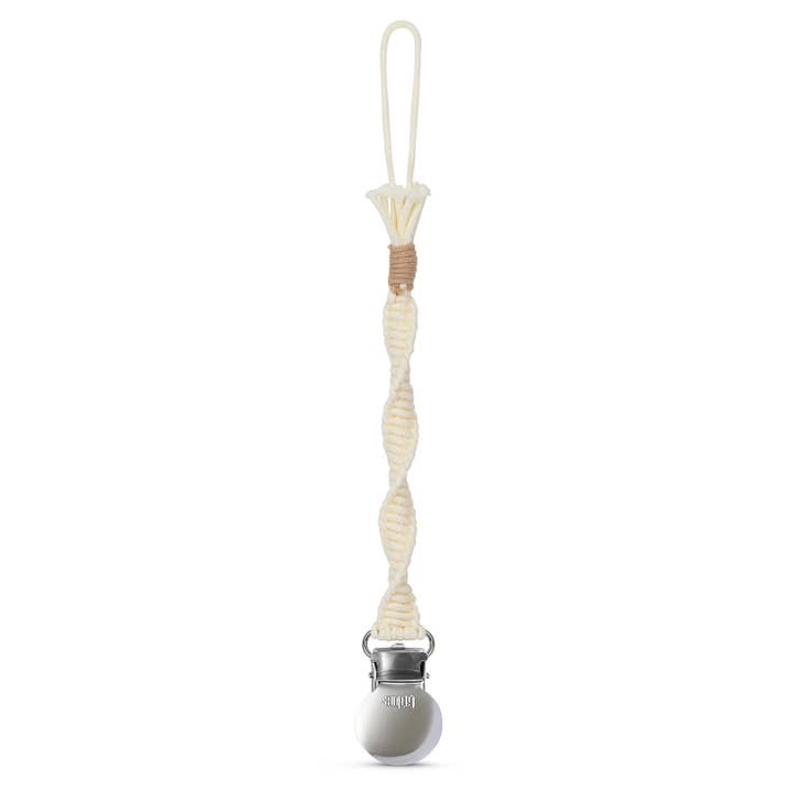 Adora Spiral Pacifier Clip - Saddle Adora Spiral Pacifier Clip - Saddle