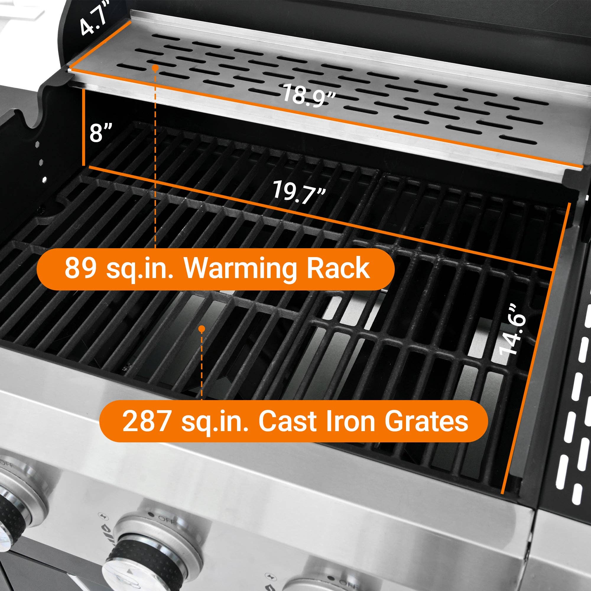39F Inc. - Wholesale Outdoor Grill Tools - 3-Burner Stainless Steel Propane Gas Grill with Side Burner5