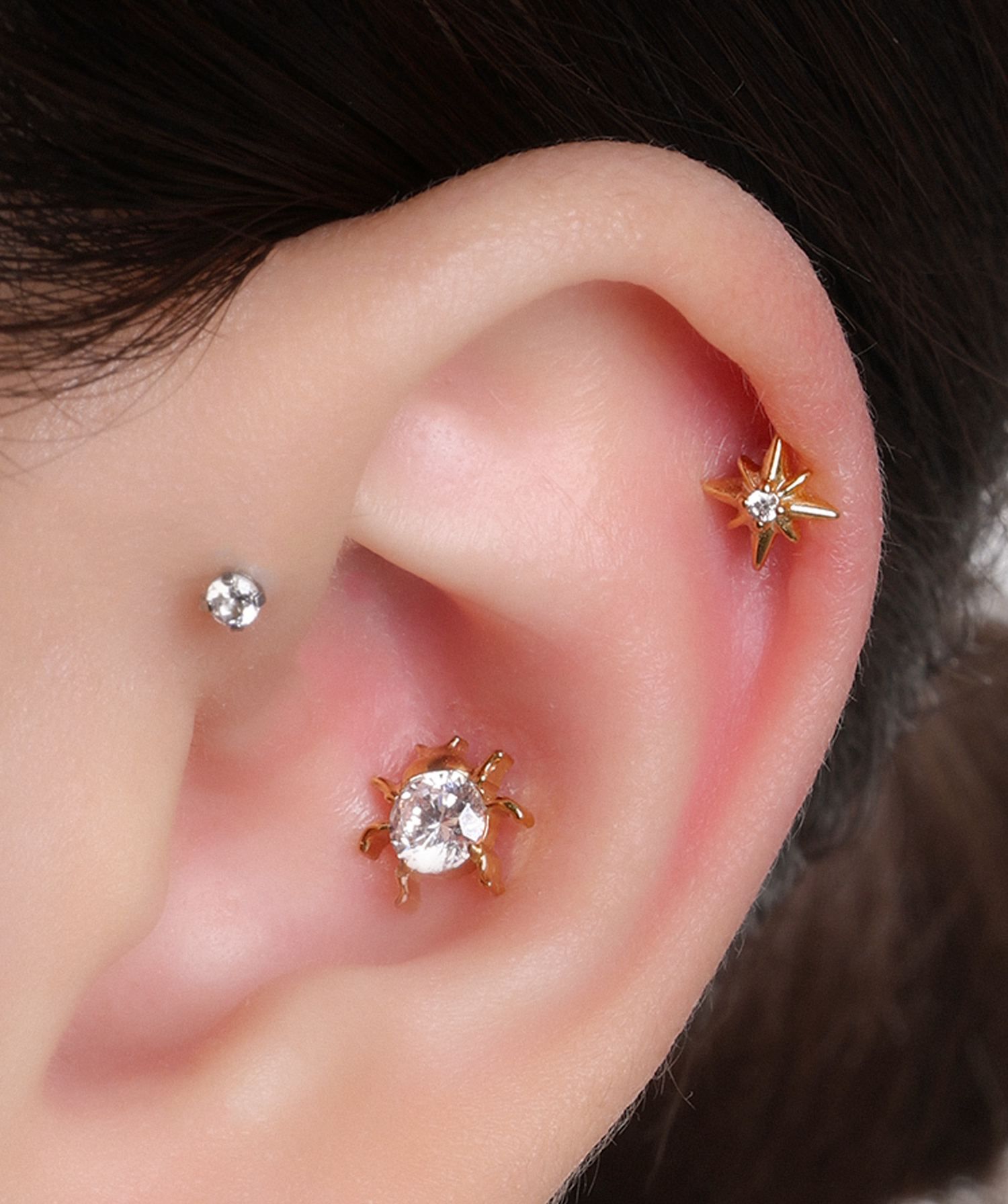 oumo jewelry - Wholesale Stud/Post Earrings - Titanium Ladybug Stud2