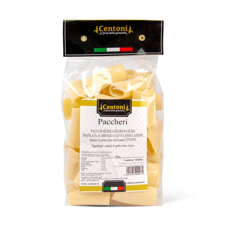Paccheri 500 g (bronze-drawn) for wholesale by Pasta Centoni - Lorè S.r.l.