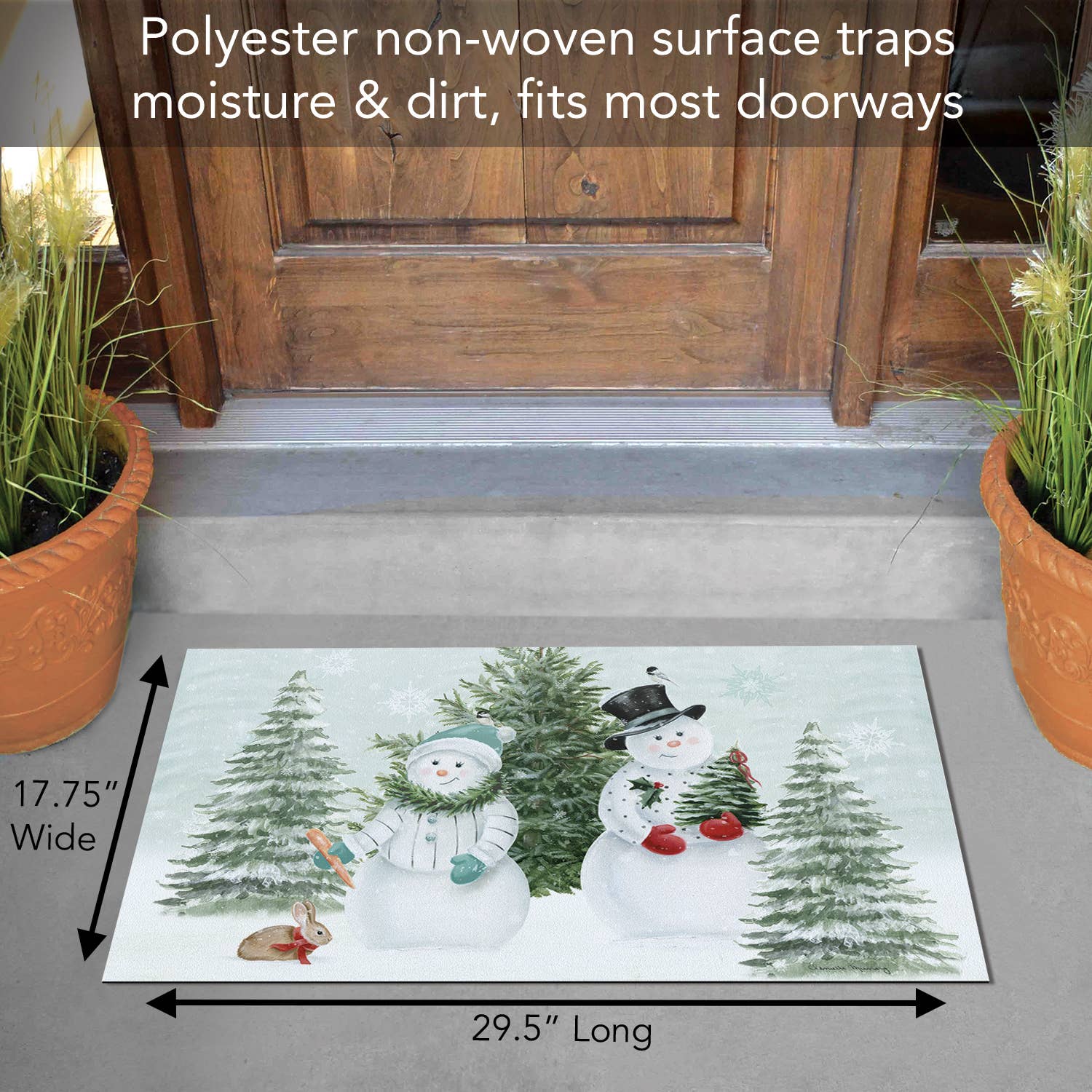 CounterArt/Highland Home/Thirstystone - Wholesale Door Mat - "Snow & Co" Indoor/Outdoor Entryway Floor Mat2