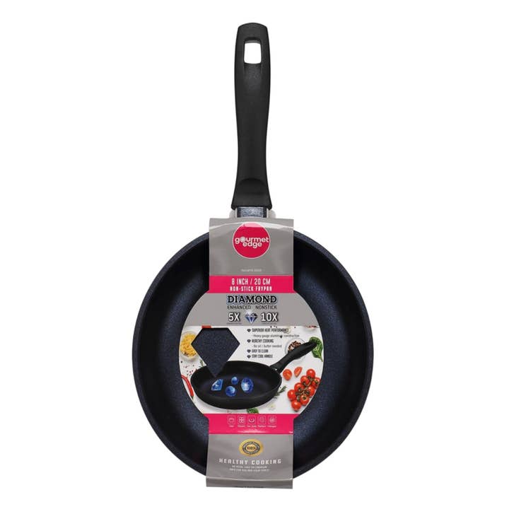 Gourmet Edge - Wholesale Pan - Gourmet Edge - 8 Inch Diamond Nonstick Open Frypan #10-2008