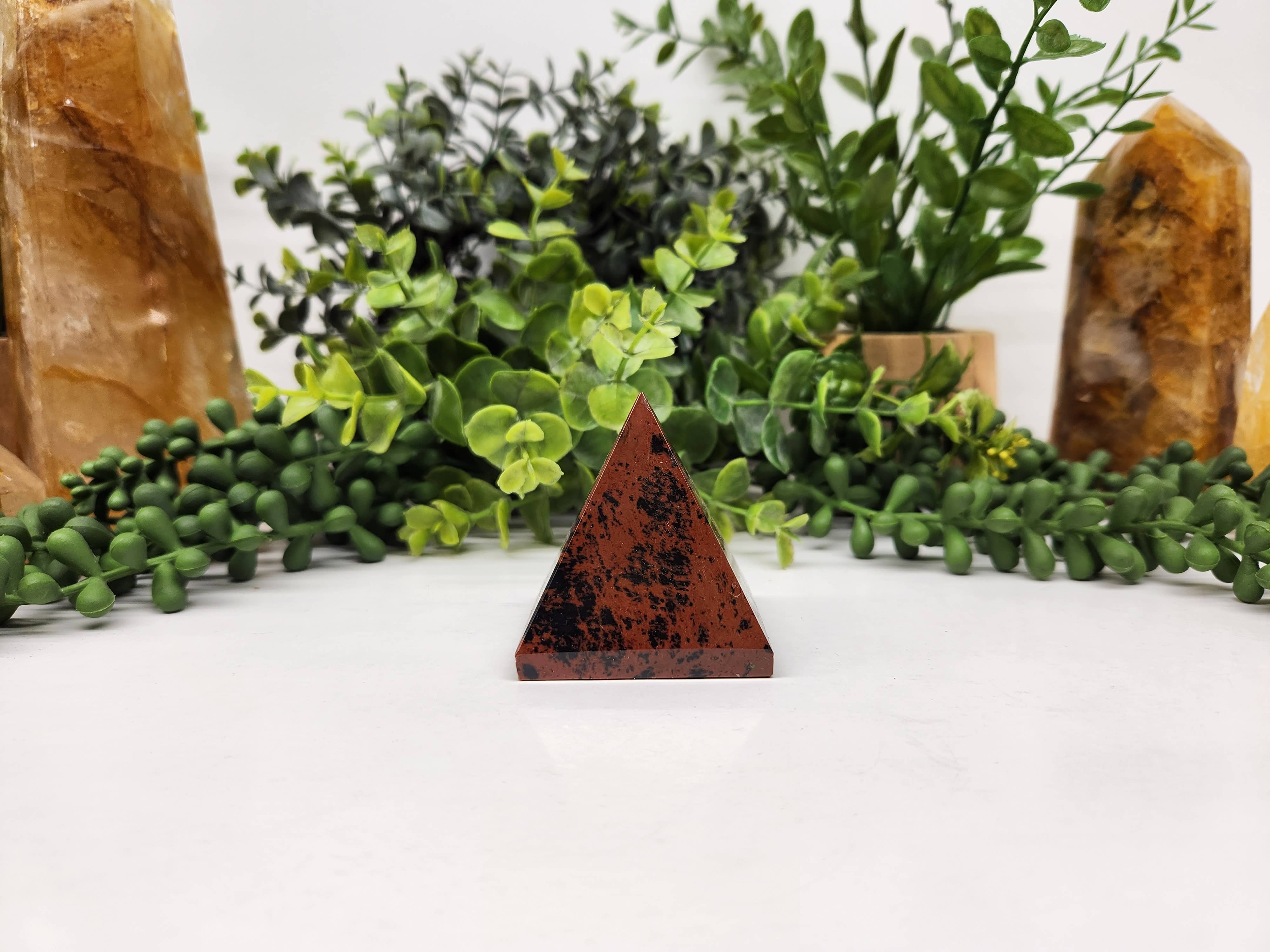 Meraki Gemstones - Wholesale Spiritual Stone/Crystal - Mahogany Obsidian Polished Semi-Precious Gemstone Pyramid5cm3