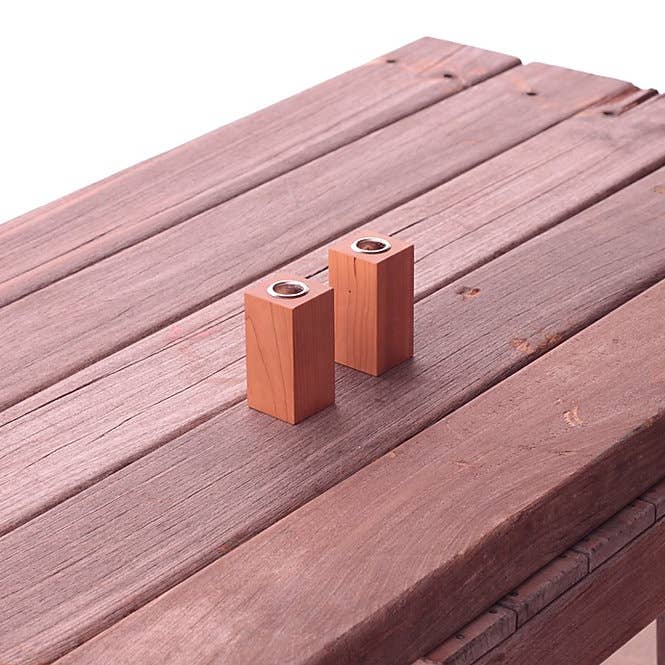 Pair Of LG Candle Holders for wholesale by Full Circle CraftWorks