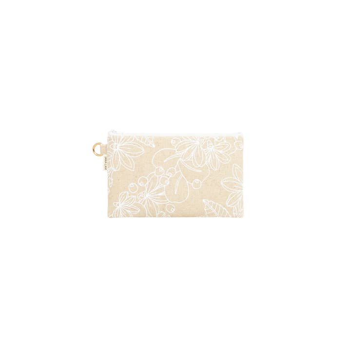Classic Zipper Clutch • Naupaka • White Collection for wholesale by Jana Lam