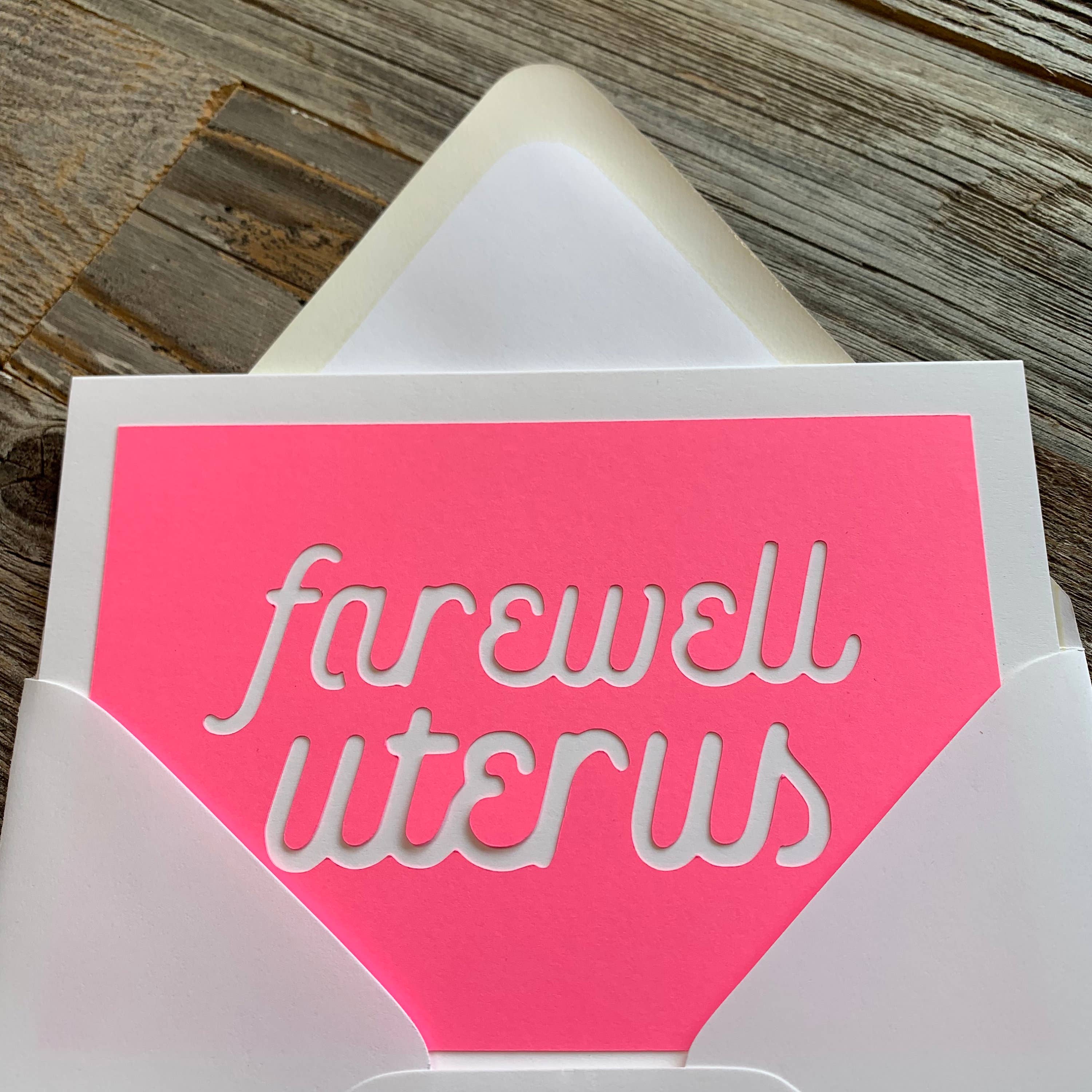 Louise Lauret - Wholesale Everyday Greeting Card - Humorous Farewell & Bon Voyage Uterus Hysterectomy Card7