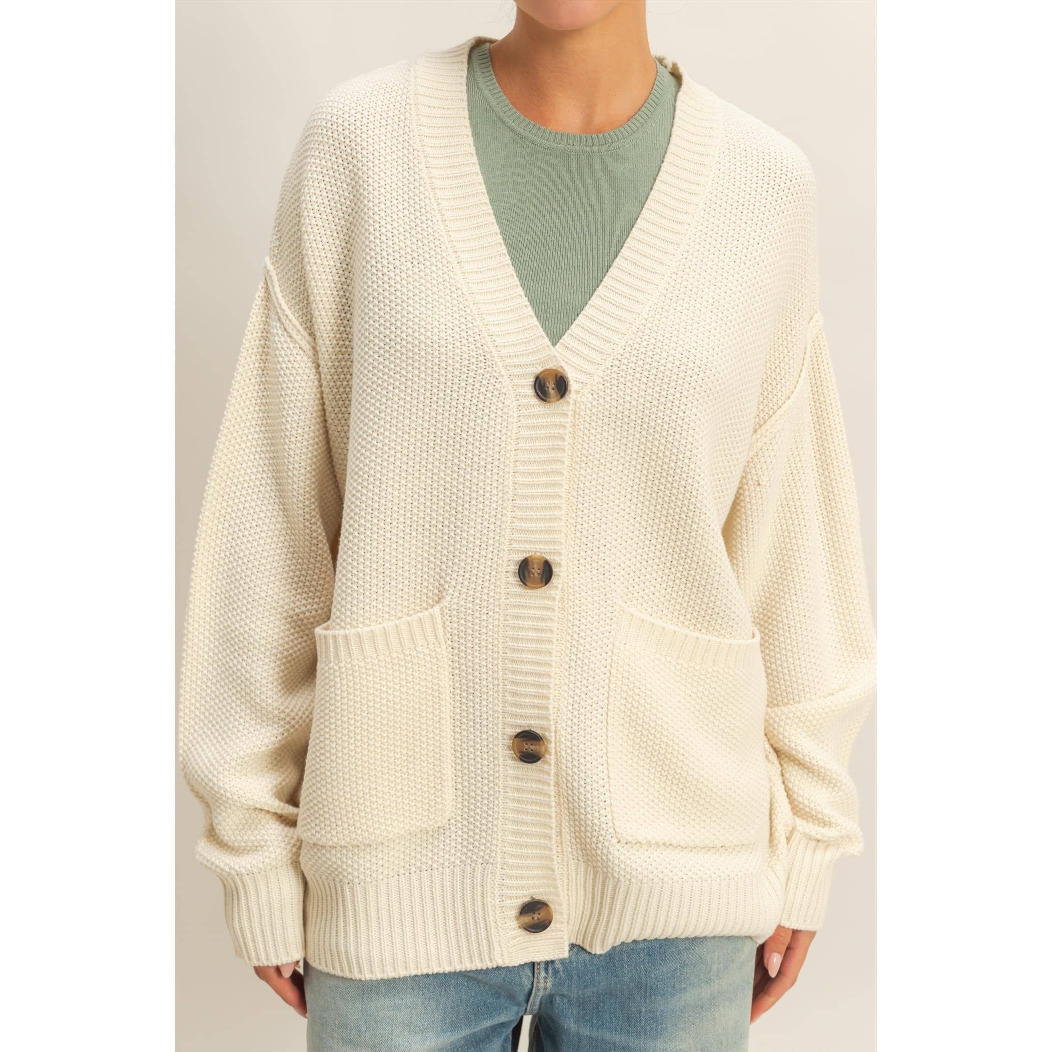 Double Zero - Vendita all'ingrosso Cardigan - Donna - Cardigan oversize con bottoni "Charm Them All"28
