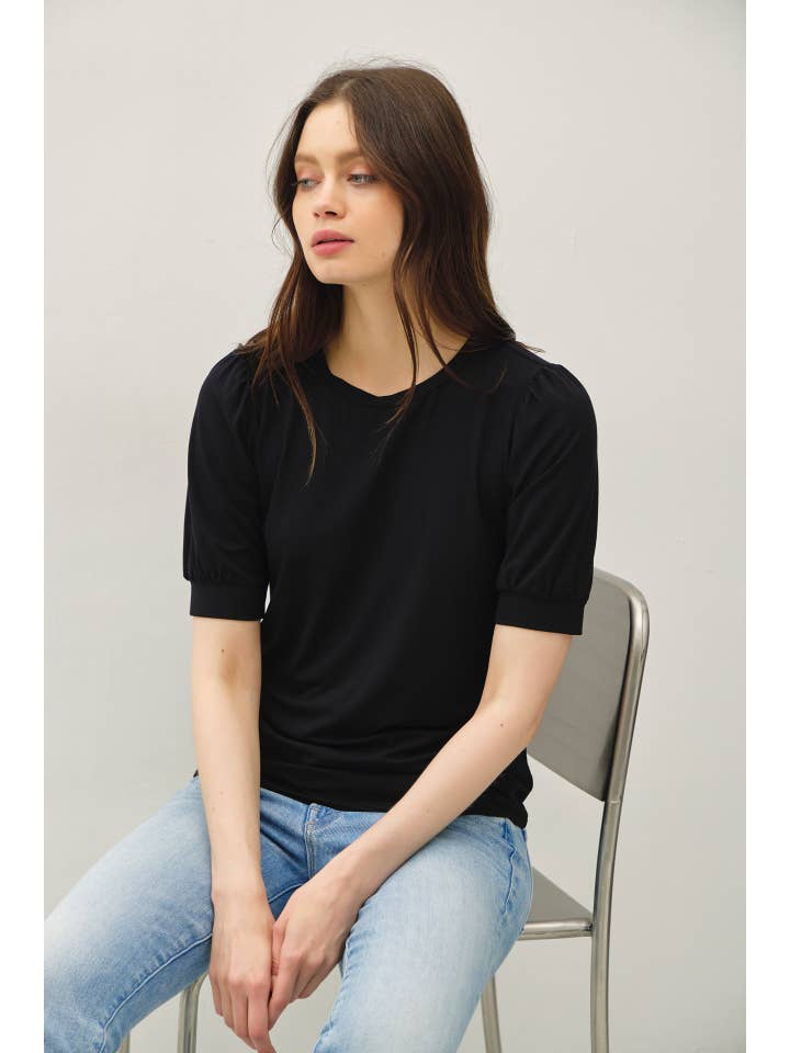 Be Cool - Wholesale Knit Top - Women's - BAMBOO/MODAL ULTRA SOFT VOLUME SLEEVE BASIC TOP 3