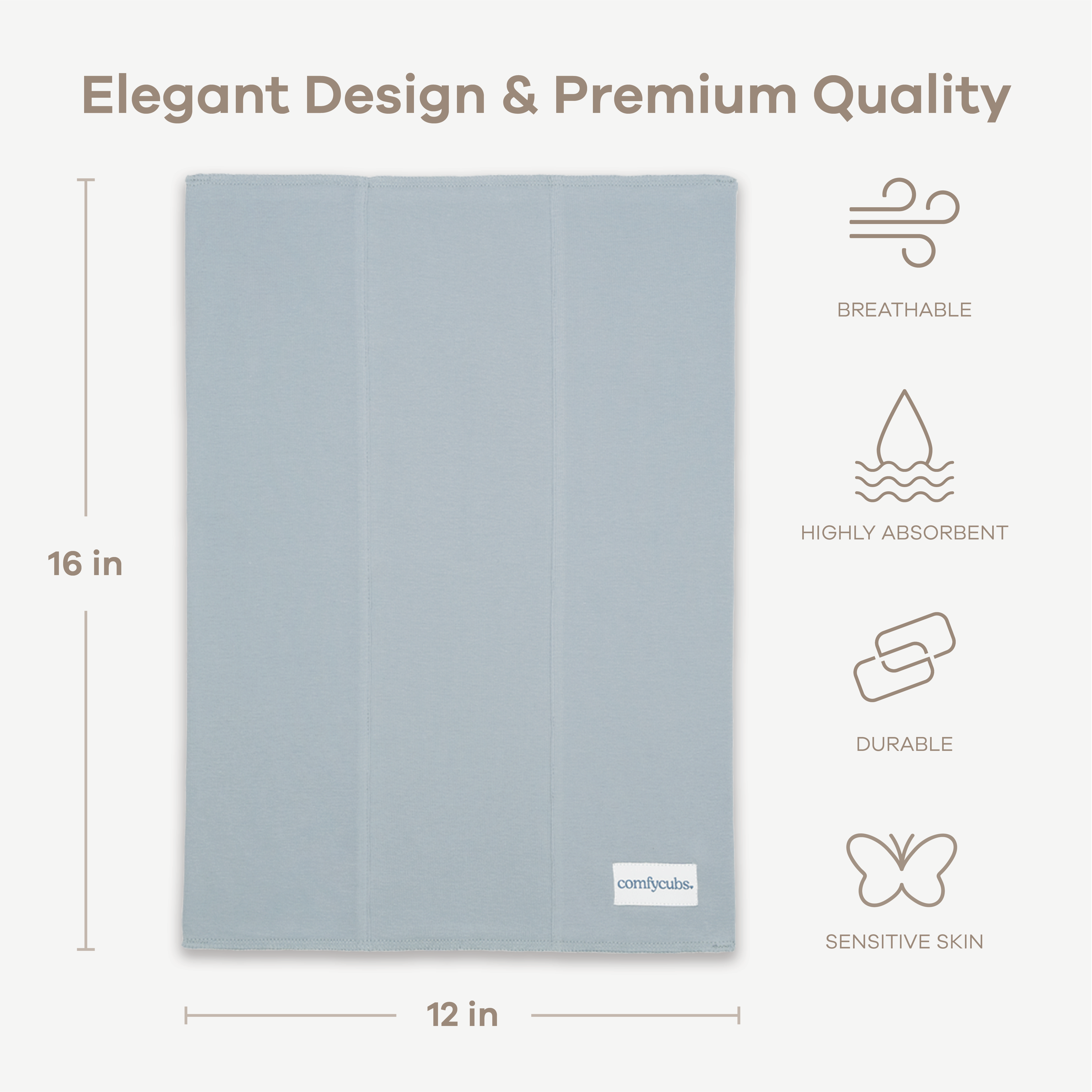 Comfy Cubs - Wholesale Burp Cloth - Baby - Baby Burp Cloths Set, Large 6-Layer, 100% Cotton Comfy Cubs6