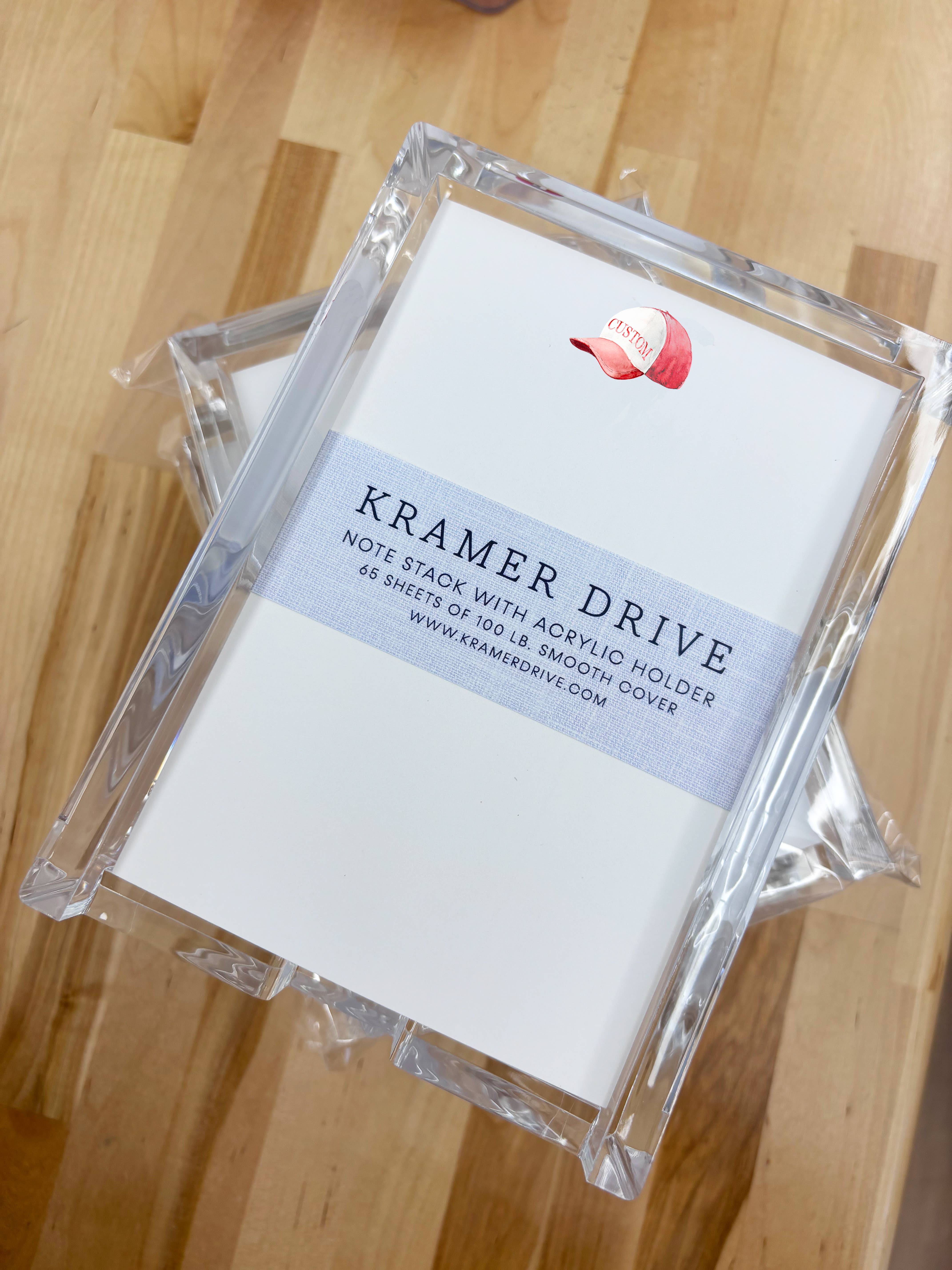 Kramer Drive - Wholesale Stationery/Notecard Set - Custom Hat Note Stack 1