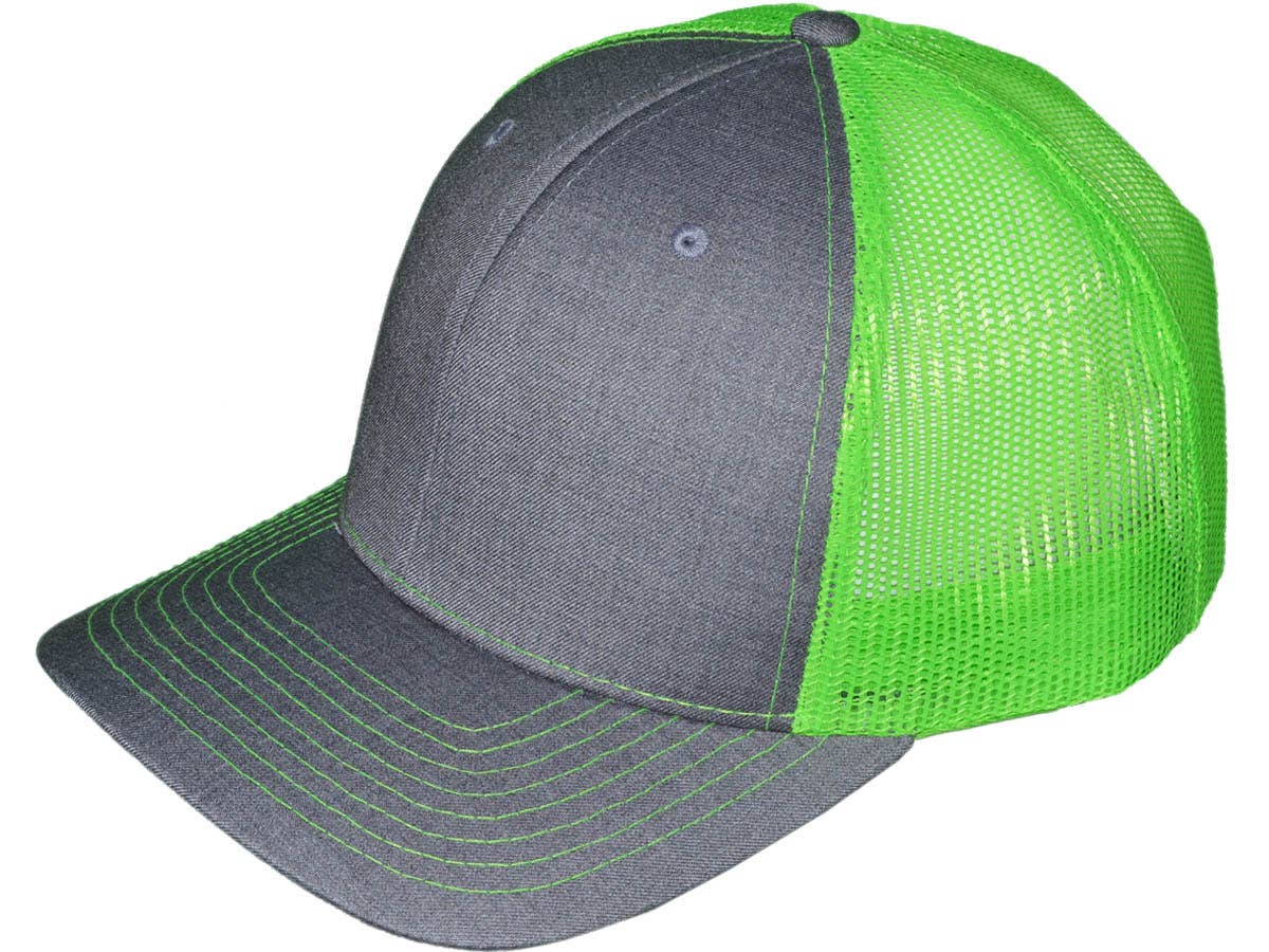 Buck Wholesale – Großhandel Trucker-Cap – Unisex – Blanko Trucker-Hüte — 6 Paneele SnapBack Mesh BK Caps2