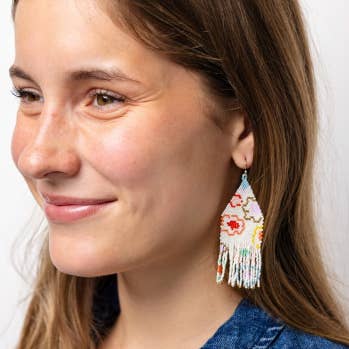 INK + ALLOY - Wholesale Tassel Earrings - Delilah Poppies Beaded Fringe Earrings Multi1