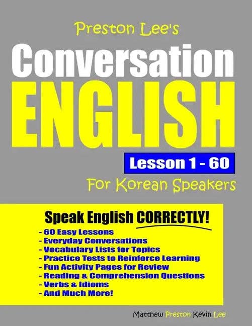 Books by splitShops - Wholesale Language & Linguistics Book - Preston Lee's Conversation English For Korean Speakers Lesson 1 - 60 - Paperback0