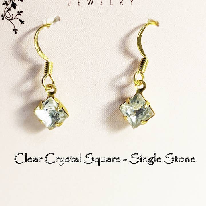 1889 Products - Wholesale Dangle Earrings - 1889 Jewelry Vintage Rhinestone Earrings - Assorted Small