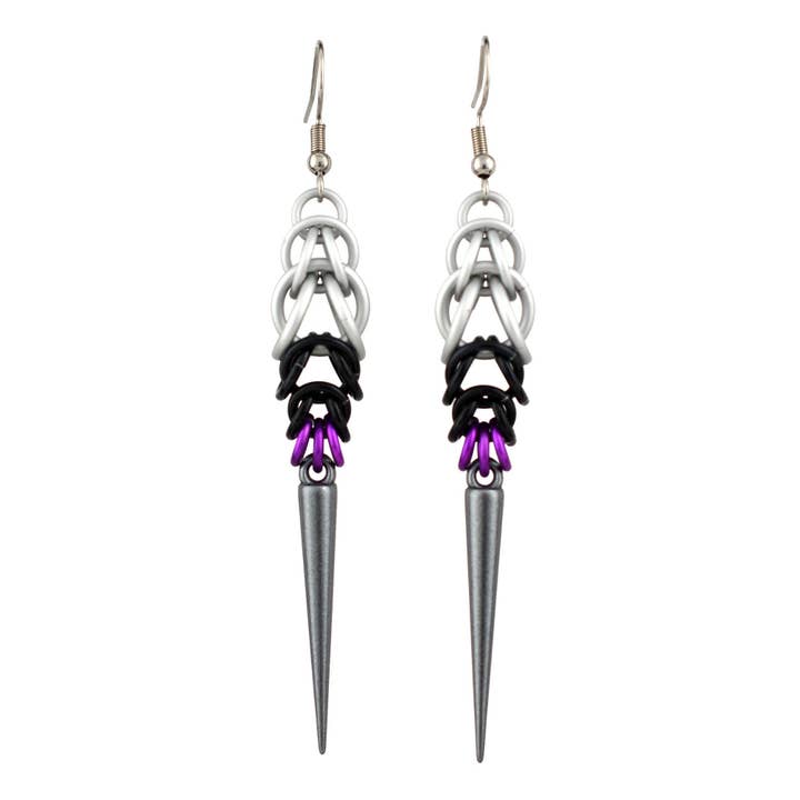 Demisexual Pride - Spike Earrings for wholesale by Rebeca Mojica Jewelry