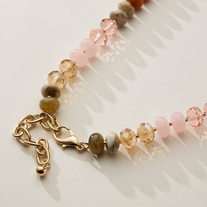 Frem - Wholesale Beaded/Pearl Necklace - Mixed Bead Short Necklace with Adjustable Length9