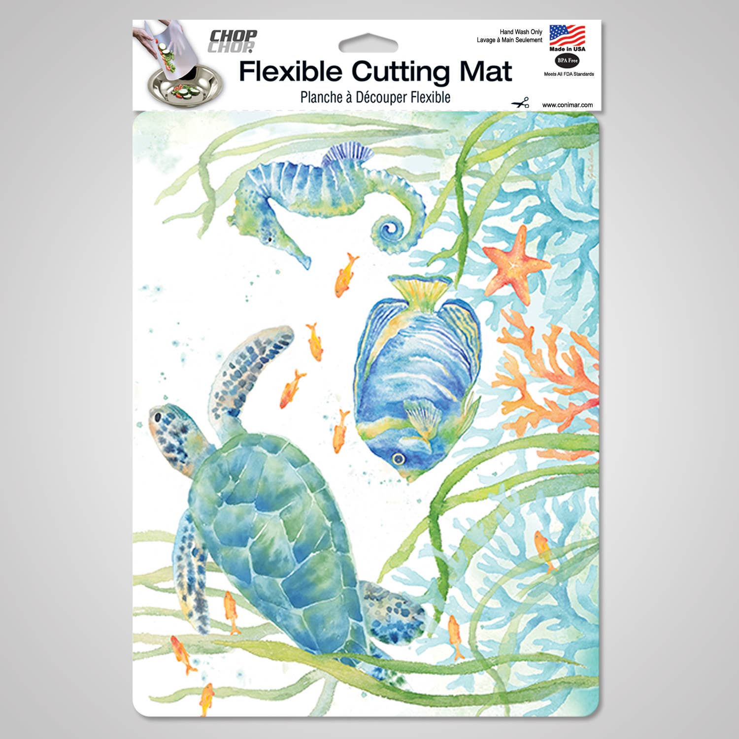 CounterArt/Highland Home/Thirstystone - Wholesale Cutting Board - Sea Life Serenade Designer Flexible Cutting Board Mat5