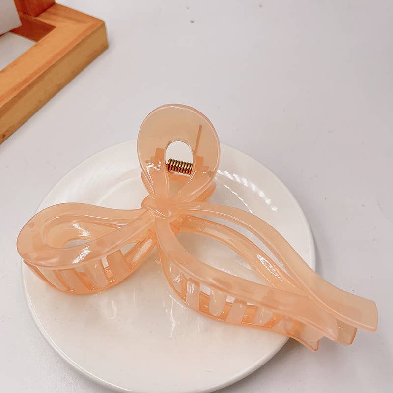 Little Trendy - Wholesale Hair Clip - Women's - Ribbon jelly bow knotted hair clip claw butterfly hairbow4