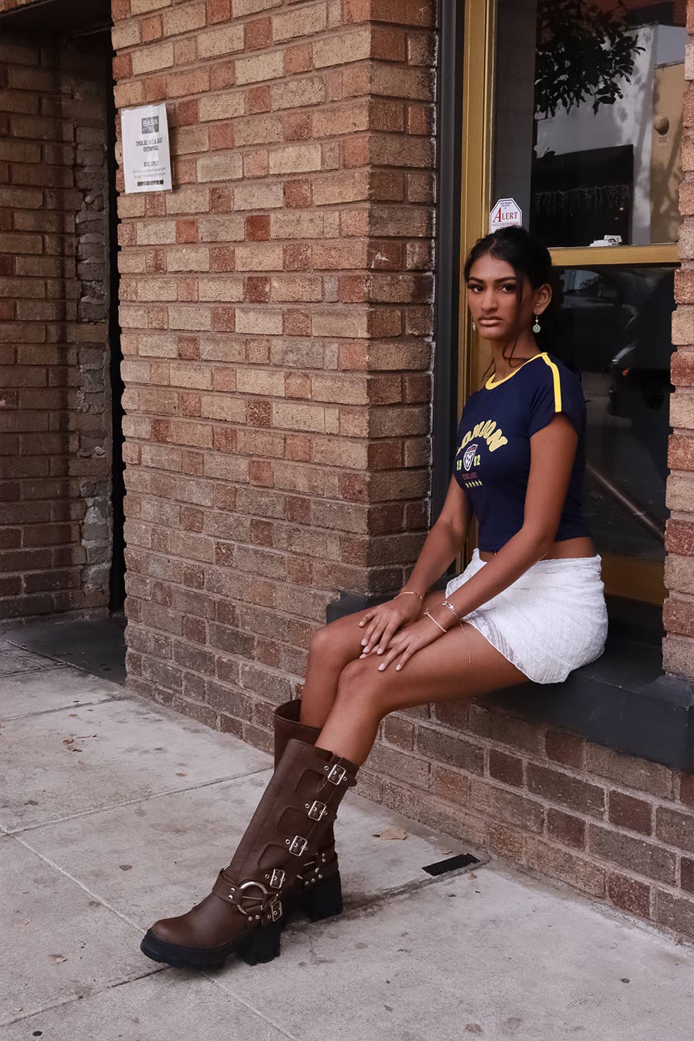 Lemonade Shoes - Wholesale Boots - Women's - BUCKLE UP NOW - Biker Boot w/ Side Buckles and a Chunky Sole6