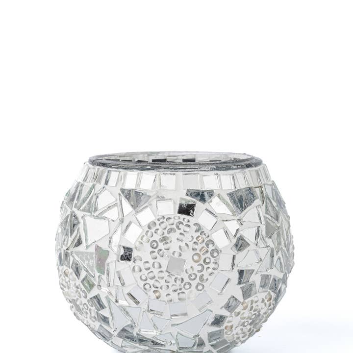 KAFTHAN - Wholesale Candle Holder - Large Mosaic Glass Candle Holders | Christmas Holiday Decor20