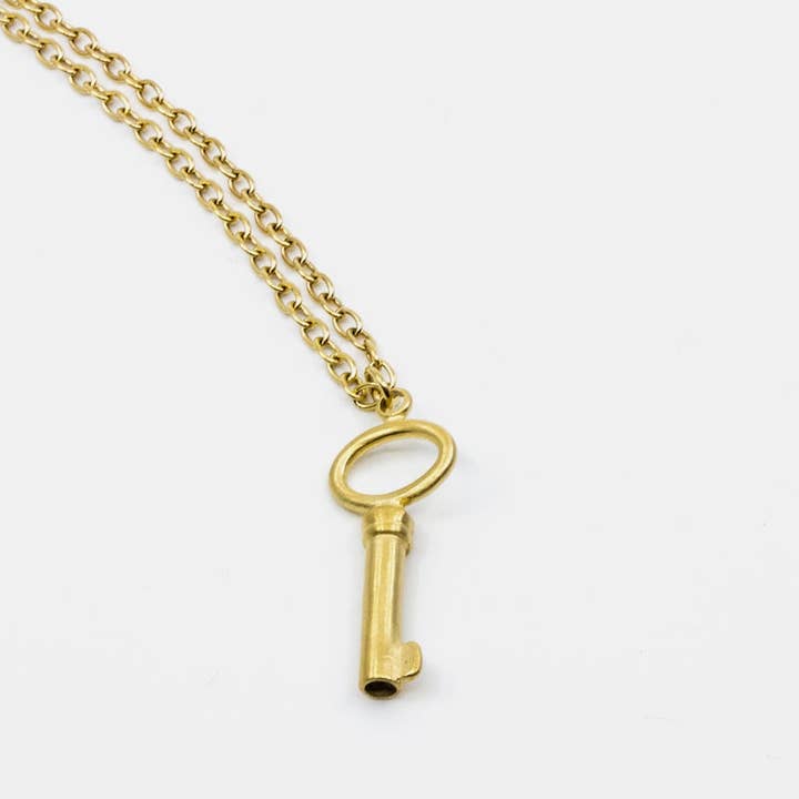 Big Key Halsband 90cm Guld for wholesale on Faire1