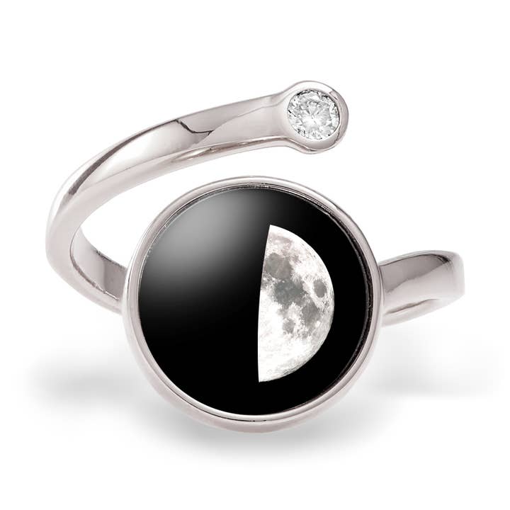 Anneau Spirale Cosmique (4A) par Moonglow Jewelry pour la vente par Moonlight by Moonglow Jewelry