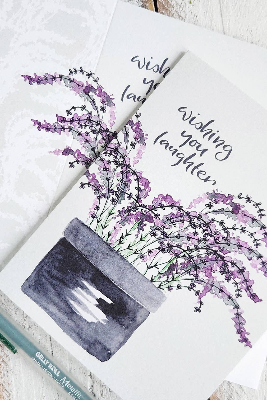The Painted Pen - Wholesale Everyday Greeting Card - Potted Lavender Card2