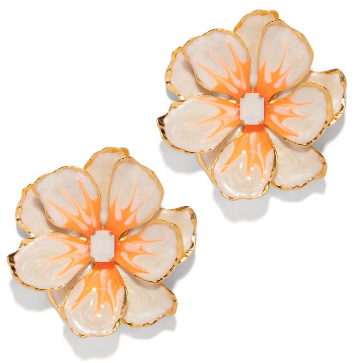 The Pink Reef Large Jewel Box Floral Earrings for wholesale by The Pink Reef