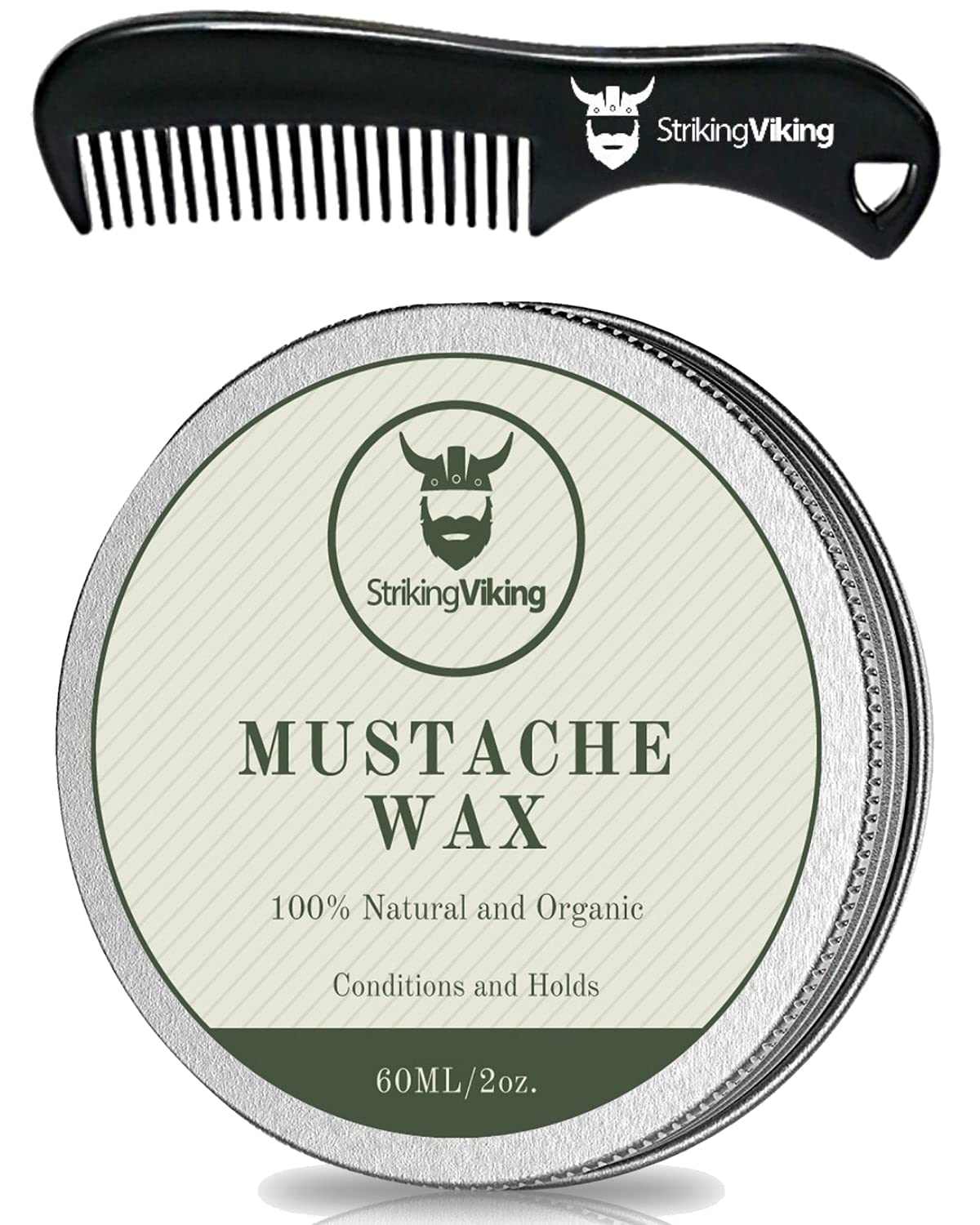 Striking Viking - Vente Produit structurant pour la barbe - Cire à moustache et peigne2
