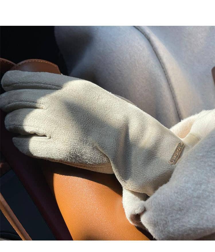 VividLux - Wholesale Gloves - Women's - Women's Leather Cloth Gloves G1018