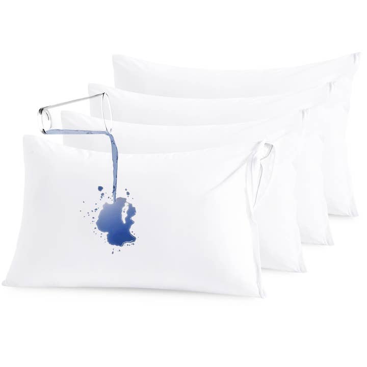 4 Pack Microfiber Waterproof Pillow Protectors with Hidden Zipper|NTBAY®️ for wholesale by NTBAY