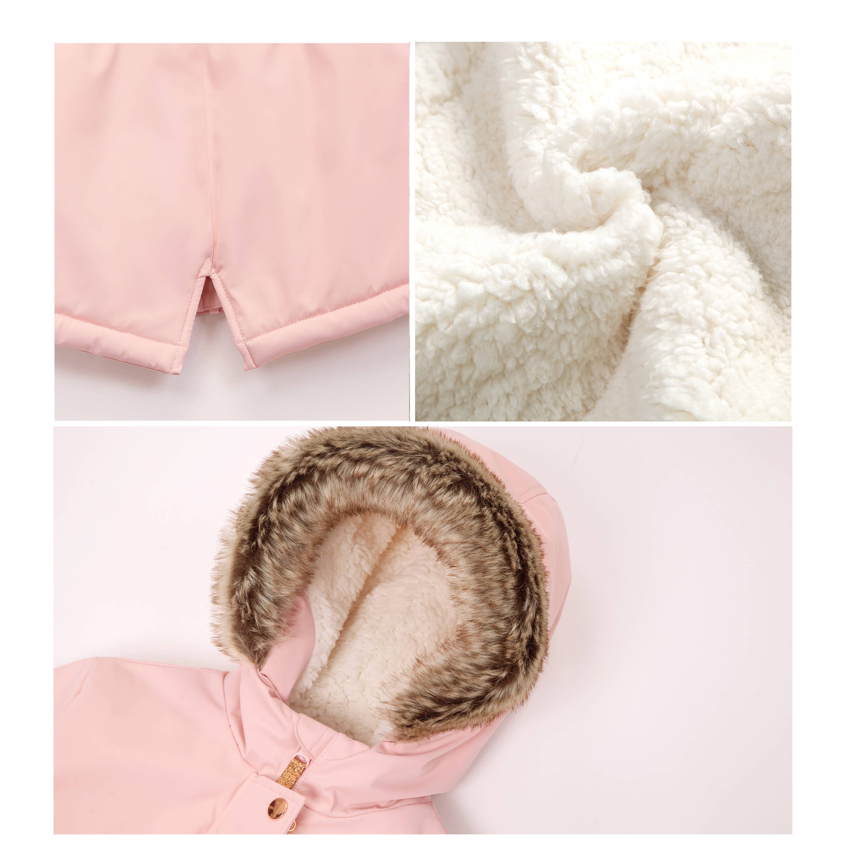 Rokka & Rolla - Wholesale Parka - Kids - Girls' Hooded Parka Jacket Fleece Lined Winter Coat8