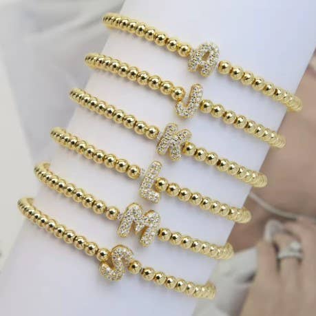 Malibu Sugar – Conjunto de joias por atacado – Pulseiras com Contas Douradas com Iniciais Perfeitas para o Natal!!16